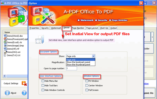 a-pdf office to pdf batch mode viewer